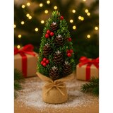  Dekorativno božićno drvce s češerima 17x10cm | shoptok.hr