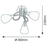 Rabalux jenna, plafonska lampa bez sijalice 3x40W, brušeni hrom | Eponuda.com