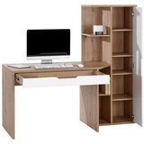 Modern Living Pisalna Miza Laurent, Barva Hrasta, Bela | Shoptok.si
