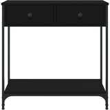  Konzolni stol crni 75 x 34,5 x 75 cm od konstruiranog drva | shoptok.hr