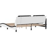  Okvir kreveta s LED-om bez madraca Zadar bijelo-crni 200 x 200 cm | shoptok.hr