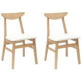  Trpezarijske stolice 2 pcs Prirodna 42 x 47.5 x 81 cm | shoptok.hr