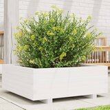 Maison Chic Vrtno cvetlično korito - Cvetlični Lonec belo 70x70x26,5 cm trdna borovina, (21788813) | Shoptok.si