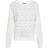 faina Sweater majica prozirna / bijela / biserno bijela