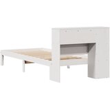 Krevet s regalom za knjige bez madraca bijeli 75x190cm borovina | shoptok.hr