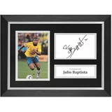  Julio Baptista Signed A4 Framed Photo Display Brazil Autograph Mamorabilia COA