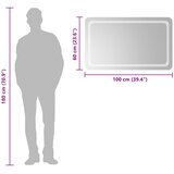  LED kupaonsko ogledalo s ogledalom *Transparent*an 100 x 60 cm | shoptok.hr