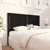  Uzglavlje za krevet crni 145,5 x 4 x 100 cm od masivne borovine | Eponuda.com