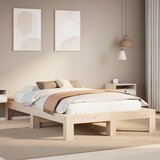 Maison Chic Posteljni okvir - Dvoposteljna postelja - Zakonska postelja brez vzmetnice 120x190 cm trdna borovina-J10439, (21770052) | Shoptok.si