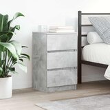  Noćni ormarić s 3 ladice beton siva 39x35x65 cm | shoptok.hr