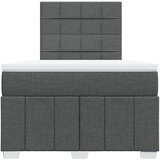  Krevet box spring s madracem tamnosivi 120 x 190 cm tkanina | shoptok.hr