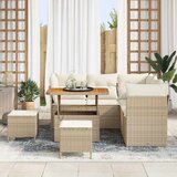  Sjedeća garnitura za vrt 8 kom. Bež poliratan 90 x 55 x 71 cm | shoptok.hr