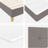  Postelja z vzmetnico - taupe, 140x190 cm, tkanina, (22051281) | Shoptok.si