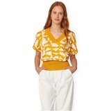 SKFK Puloverji Garazi-Gots Knit - Yellow/White Rumena | Shoptok.si