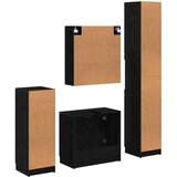  Komplet pohištva za kopalnico s predalom 4 pcs Črna Orehovina, (5000092798) | Shoptok.si