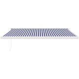  Tenda na uvlačenje plavo-bijela 4 x 3 m od tkanine i aluminija | shoptok.hr