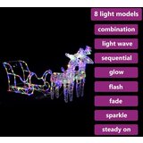  Božićni sobovi i saonice 320 LED žarulja akrilni | shoptok.hr