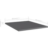 Police za knjige 8 kom visoki sjaj sive 40 x 50 x 1,5 cm drvene | shoptok.hr