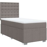 vidaXL Box spring postelja z vzmetnico taupe 80x200 cm blago | Shoptok.si