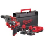 Milwaukee set aku udarna bušilica – čekić bušilica sds plus – 2 x baterija 12V/6Ah – punjač + kofer M12 FPP2B-602X | Eponuda.ba