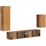  Set TV komoda Zidne 3 pcs Staro drvo Konstruirano drvo | shoptok.hr