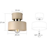  plafonsko svetlo ignia 1xE27/60W/230V bež/zlatno | Eponuda.com