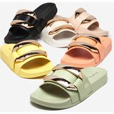Resti Yellow women's slippers with gold ornament Serina - Footwear | Shoptok.si