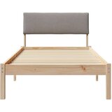 vidaXL Kovinska posteljna konstrukcija Rjava in taupe 90 x 190 cm | Shoptok.si