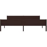  Posteljni okvir trdna borovina temno rjav 200x200 cm | Shoptok.si