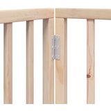  Vrata za pse s vratima sklopiva 6 panela 300 cm drvo topole Smeđa 50 x 60 x 2 cm | Shoptok.si