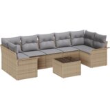 8 komada vrtni kauč set s jastučićima bež poli ratan | shoptok.hr