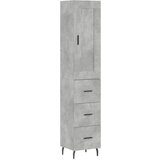 Maison Chic Visoka omara - Komoda - Predalnik betonsko siva 34,5x34x180 cm inženirski les, (21721447) | Shoptok.si