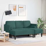  2-delna sedežna garnitura z blazinami iz temno zelene tkanine, (22094661) | Shoptok.si