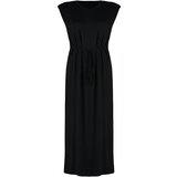 Trendyol Black Maxi Knitted Tie Beach Dress | shoptok.hr