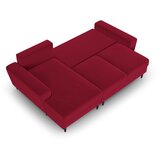 Cosmopolitan Design Crvena baršunasti sklopiva/s prostorom za odlaganje kutna garnitura (s lijevim kutom/s ležaljkom) Kyoto – | shoptok.hr
