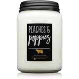 Milkhouse Candle Co. Farmhouse Peaches & Poppies mirisna svijeća Mason Jar 737 g | shoptok.hr