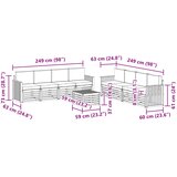  Set vanjskih sofa 9 kom. Prirodna i svjetlosiva | shoptok.hr