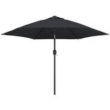 vidaXL Zunanji senčnik s kovinskim drogom 300 cm črn, (20610516) | Shoptok.si