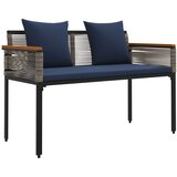  Vanjska klupa Siva i tamnoplava 117 x 54 x 74.5 cm poliratan | Eponuda.com