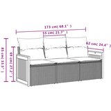  3-dijelni set vrtnih sofa od poliratana s jastucima bež | shoptok.hr