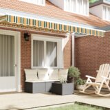 vidaXL tenda valance za 4 m okvir Zelena in rumena 3.8x0.2 m | Shoptok.si