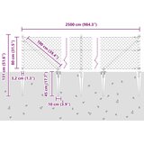  Zavareno žičano ograđivanje s bodljama 25 x 0,8 m Srebrna Mreža | shoptok.hr