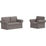 SOFA 2 pcs Sivo-smeđa Metal | shoptok.hr