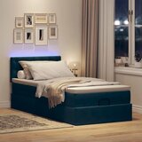 vidaXL Okvir kreveta s madraca tamnoplavi 100x200cm baršunasti | shoptok.hr