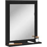 vidaXL Kupaonsko ogledalo s policom crno 50x12x60 cm konstruirano drvo Cijene