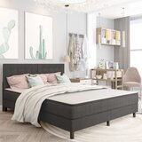 Krevet od tkanine s oprugama tamnosivi 180 x 200 cm | Eponuda.com