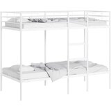 vidaXL Krevet na kat bez madraca bijeli 90x200 cm čelik | shoptok.hr