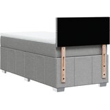  Okvir kreveta s oprugama i madrac svjetlosivi 80x200cm tkanina | shoptok.hr