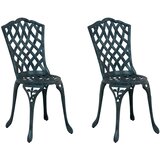  Vrtna stolica 2 pcs Zelena 39 x 40 x 87cm Aluminij | shoptok.hr