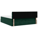  Krevet s madracem tamnozeleni 200x200 cm baršun - Tamnozelena 200 x 200 cm Dizajn s gumbima | shoptok.hr